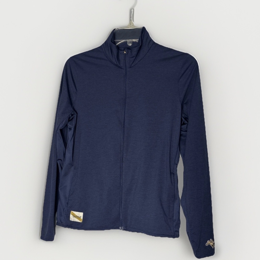 Tracksmith WO826 Shirt Women Long Sleeve Running Athletic Top Blue Small